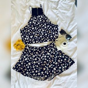 Floral Two Piece Set Tank + Shorts Combo